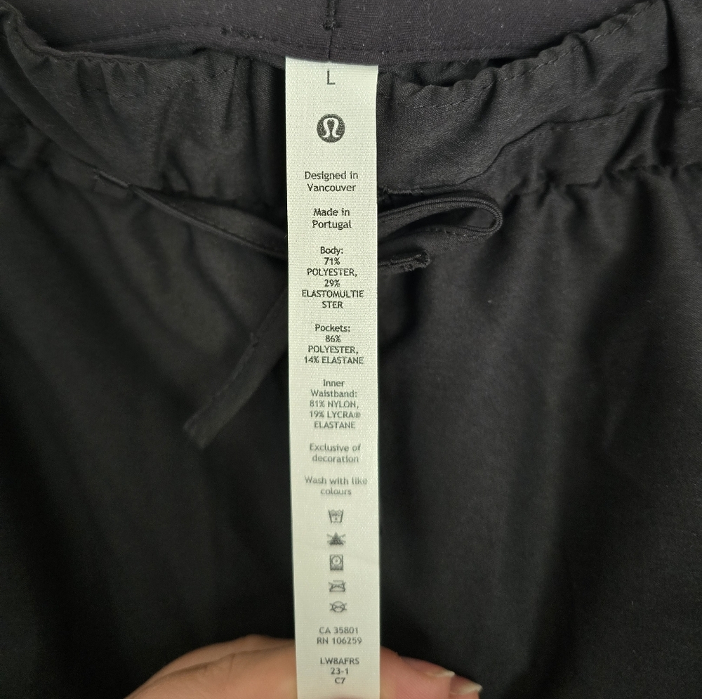 NWT Lululemon High-Low Side Slit SHR Skirt BLK Size L - Picture 5 of 8